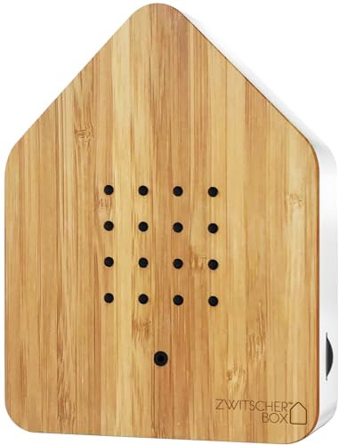 RELAXOUND Zwitscherbox Wood DAS ORIGINAL Vollholzfront Bamboo Vogelgesang Naturgeräusche Waldatmosphäre Soundbox
