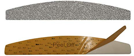 Metal Stainless Steel Half Moon Disposable Salon Nail File Emery (Refill pack of 10 100 Grit)