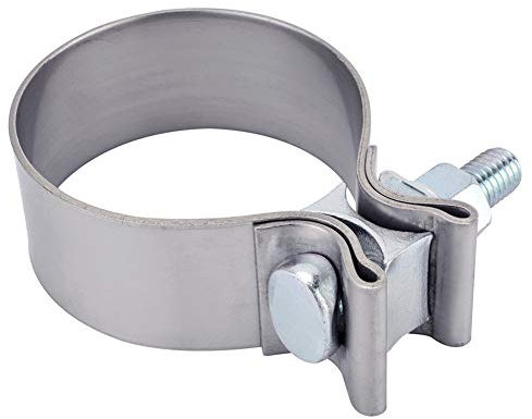 iSpchen Universal Auspuffschellen Schlauchschelle Auspuffrohrklemme Abgaskrümmer Rohr Schelle Rohrschelle Edelstahllehre Silber,89mm