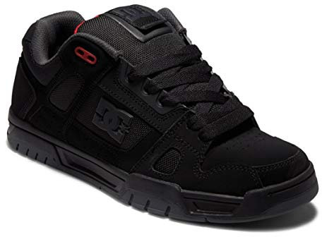DC Shoes Stag, Zapatillas Hombre, Black/Grey/Red, 41 EU