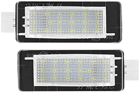 License Plate Light, 2pcs Error Free Car Number License Plate LED Light Lamp Replacement for Dacia Duster 2010-2015 for luce targa duster matricula duster 2010 License Plate Light License Lamp LED Li