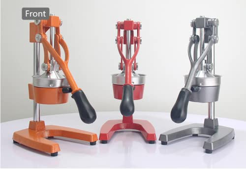 Spremiagrumi di qualità professionale a mano spremiagrumi manuale frutta spremiagrumi spremitore succo d'arancia per limone, lime, melograno, ghisa, acciaio inossidabile, rosso