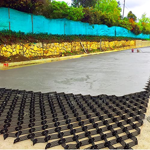 MLYY Stabilisateur Gravier Nid d'abeille Grille stabilisatrice de Gravier – Géogrille de Sol en nid d'abeille Pliable Extra Large de 5 cm d'épaisseur, Murs de soutènement/allées en Pente/parkings