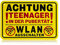 Vorsicht Teenager Schild 18. Geburtstagsgeschenk Junge Mädchen, Jugendzimmer Zocker Aesthetic Deko CARGEN Retro Lustige Schilder 300X200 mm Achtung Sie auf Teenager in der Pubertät