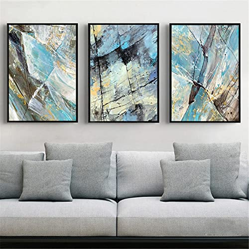 Kunstdrucke 3er Set Triptychon Farbcode Kunst Gemälde Wohnzimmer Dekoration Malerei Wandmalerei Bild Poster Leinwanddruck Malerei Wandkunst-40x50cm Kein Rahmen