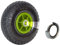 TRUTZHOLM Sackkarrenrad Luftrad 260x85 mm 3.00-4 60 mm versetze Nabe Ø 20 mm grün robustes 4 PR Gewebe