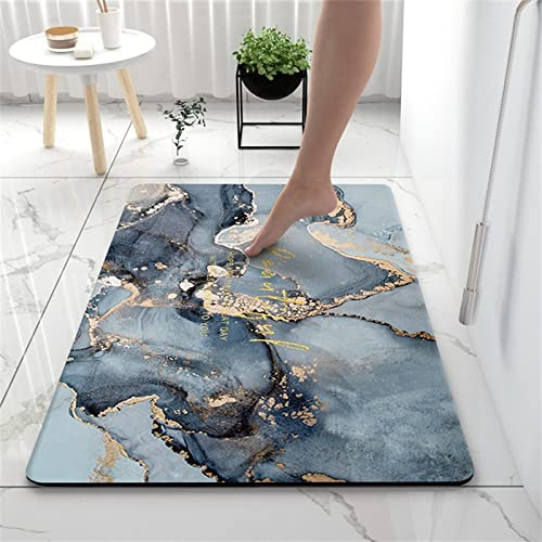 Aoojlo Badematte rutschfest 100x160cm, Badteppich Klassisch Badvorleger Schnelltrocknend Saugfähige Waschbar Duschvorleger, Badezimmerteppich Bath Mat Home Deko für Badewanne, Dusche, Badezimmer