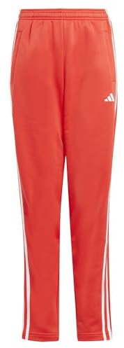 Adidas Unisex Kinder Train Essentials AEROREADY 3-Stripes Regular-Fit Pants, Bright red/White, 7-8 Years