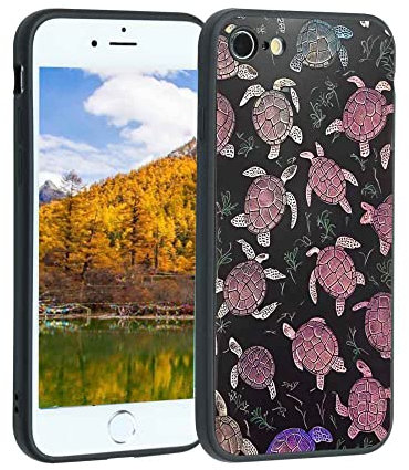 MISTK Compatible with iPhone 8 Phone Case, Turtles-358 Case Silicone Protective for Teen Girl Boy Case for iPhone 8