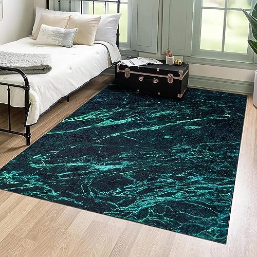 Mazovia Groß Teppich Wohnzimmer 200x300cm Grün Abstrakt Stilvoll rutschfest | Teppich für Schlafzimmer Esszimmer Büro Maschinenwaschbar Wetterfest Pflegeleicht Tierfreundlich Kurzflor Synthetisch Modern