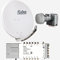 Fuba Sat Anlage 12 Teilnehmer | Satellitenschüssel Komplettset - DAA 850 G Alu Sat-Schüssel 85cm hellgrau + Fuba Quattro LNB + Fuba FMT512 Sat Multischalter 12 Teilnehmer (DVB-S2, HDTV, UHD 4K/8K)