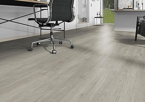 TRECOR® LVT Dryback Klebe Vinylboden wasserfest massiv Holzdekor - 2 mm Stark (Trend Oak White, Vinylboden 1 qm)