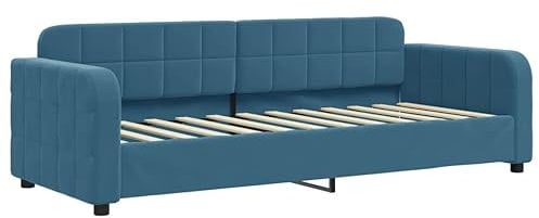 vidaXL Tagesbett, Gästebett 2-in-1, Sofabett Schlafsofa für Schlafzimmer Wohnzimmer, Bettsofa Sofa, Modernes Design, Blau 80x200cm Samt