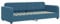vidaXL Tagesbett, Gästebett 2-in-1, Sofabett Schlafsofa für Schlafzimmer Wohnzimmer, Bettsofa Sofa, Modernes Design, Blau 80x200cm Samt