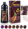 Instant violett Hair Haarfärbemittel, Natural Hair Dye Shampoo, 500 ml, Natürliche schwarze Haarfarbe 3 in 1 für Männer & Frauen,Lang anhaltende schwarze Farben (violett)