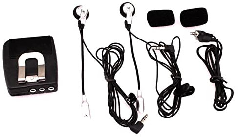 ZEZEFUFU Casque audio filaire portable en plastique pour moto avec kit casque Talkie-walkie filaire