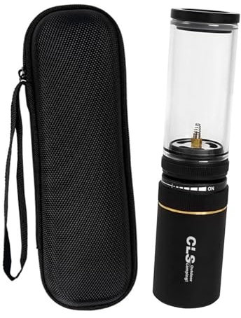 predolo Linterna de, lámpara de Gas para Acampar, luz compacta para Acampar, lámpara de Tanque de Gas para Exteriores para Barbacoa, mochilero, Negro