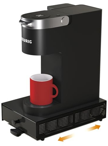 SICHEER K Cup Organization - Organizador de cajones de almacenamiento para tazas K, bandeja deslizante, organizador de cápsulas de café, soporte rodante, soporte para encimera, cápsulas compatibles