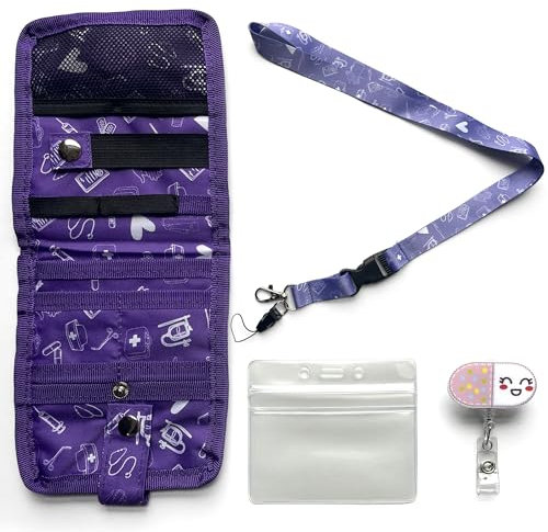 Salvabolsillos Enfermería + Llavero Extensil para Tijeras Enfermería + Lanyard Portatarjetas identificación.
