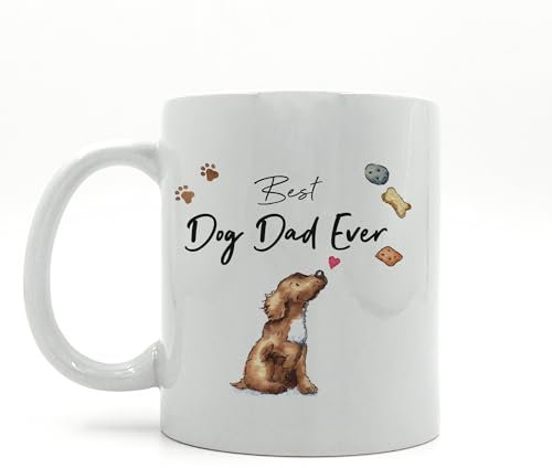 Image Industry Mug en céramique avec inscription « Best Dog Dad Working Cocker Spaniel » – Cadeau pour lui – Tasse à café – Amateurs de café – Chien Papa