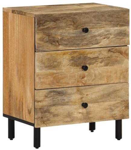 vidaXL Mesita de Noche Madera Maciza de Mango 50x33x60 cm