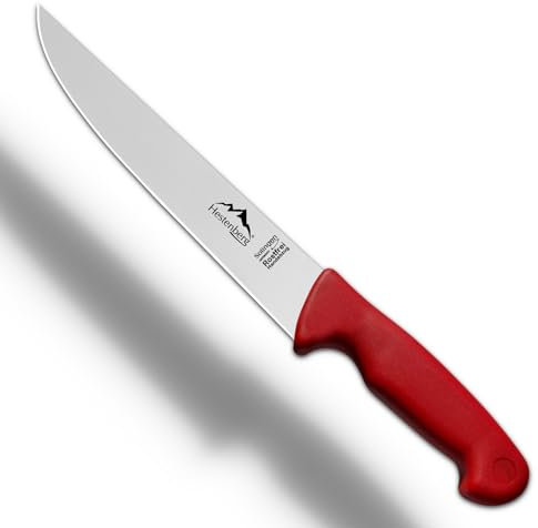 HESTENBERG Solingen Germany Stechmesser in Rot, geeignet als Metzgermesser, Schlachtmesser & Fleischmesser (8)