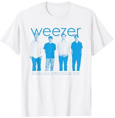 Tracklist zum Jubiläum von Weezer - Blue Album T-Shirt