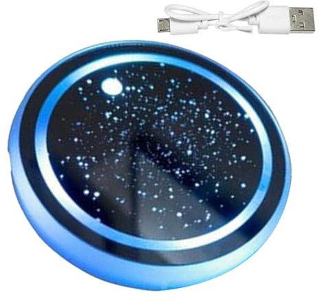 Porte-gobelet LED, dessous de verre lumineux pour voiture, Dessous de verre rechargeable à 7 couleurs changeantes, Coussin de tasse étanche à lumière d'ambiance intérieure LED, lampe décorative de voi
