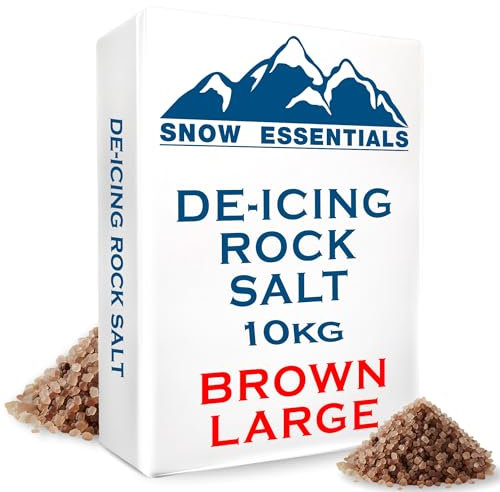 Laeto Snow Essentials 10kg Bag of Grit Rock Salt | Brown Grit Salt, Salt for Gritting, Rock Salt for Weeds Deicing Salt Grit, Salt for Paths, Salt for Driveways, Salt for Snow & Ice (x1 Bag)