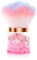 Nail Dust Brush, Round Nail Art Dust Powder Remover Brush with Acrylic Handle, Fluffy Dust Brush for Nails Soft Nail Duster Brush (Rose)