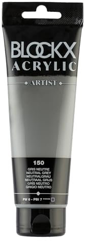 Blockx 60150BXC Acrylique Fine Opaque et Satinée - Gris neutre PW 6/PBI 7 - 120ml