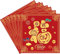 20Pcs Chinese New Year Napkins Serviettes Disposable,Red Gold Blessing Chinese New Year Party Paper Napkins Fu Tissue Dinner Napkins for 2025 Spring Festival Chinese New Year Eve Party Decorations
