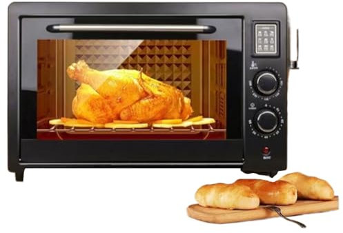 1800W Oven, 48L Desktop Electric Oven, Adjustable Temperature 0-250℃, 60-Minute Timer, Infrared Heating Tube, Including Baking Pan and Grill, Suitable for Home Baking in Hotels, Restaurants