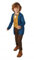 cavernedesjouets Deguisement Enfant Norbert dragonneau 7-8 Ans, 128 cm - Sorcier, Heros Film - Serie Animaux fantastiques - Set Costume avec 1 Carte