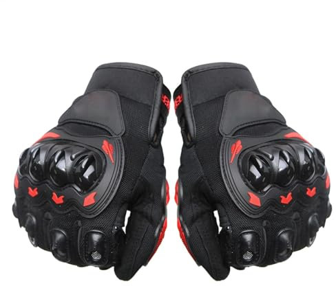 Guantes de moto,Guantes de moto para hombre - Guantes deportivos para motocicleta con dedo completo y carcasa dura - Guantes de carreras de motos, guantes deportivos transpirables protectores para mon