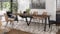 Design Esstisch ZAV-1 Eiche dunkel - Schwarz matt ausziehbar 140-290 cm ausziehbarer Esszimmertisch Tisch Ausziehtisch Dining Table Esszimmermöbel Küchentisch ausziehbar