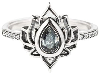 EEJBYTDI Fuck It And Begin Again Lotusring, Lotusblume, hochglanzpoliert, anlaufbeständig, mit Zirkon eingelegt, inspirierende Ringe (gray,8)