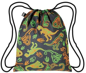LOQI DINOSAUR Skeleton Reflective Medium Backpack