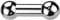 viva-adorno Barbell Titan XXL Piercing Stab dick Hantel Bar Innengewinde Z261x_2 x 8 x 5mm