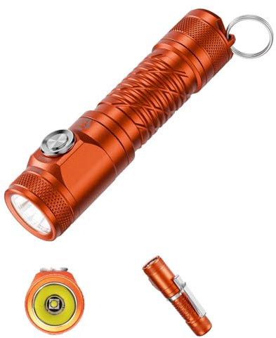 RovyVon AA145 wiederaufladbare 2x USB-C Taschenlampe – 800 Lumen, Magnetfuß, IP68, Dual-Battery, EDC-Taschenlampe für Camping, Outdoor und Wandern