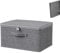 XPJBKC Abschließbare Box, 40x30x21 cm Aufbewahrungsbox mit Deckel Stoff, Faltbare Verschließbare Box, Organizer Box Abschließbare Kiste mit Schloss für Kleidung Toys Süßigkeiten