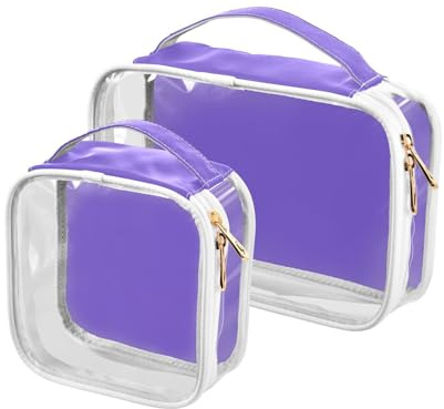 Trousse à maquillage réutilisable pour homme - Certifié TSA - Violet macaron