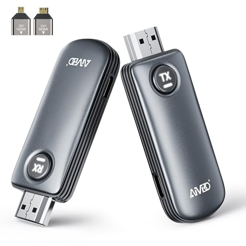 2026 Trasmettitore e Ricevitore HDMI Wireless 1080P - Plug & Play, 5.8G Wireless TV Transmitter Receiver per Streaming Video/Audio/File from Laptop, PC, Camera to Monitor/HDTV/Proiettore - 50M