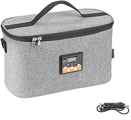 Brrnoo Four Portable Chauffage de Voiture électrique Boîte à Lunch Affichage Numérique Température Préréglée 8L Chauffe-Plats de Voiture pour Voyage en Camping Pique-Nique en