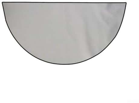 Feuerfeste Kaminmatte, Fiberglas, hitzebeständig, Herdteppich für Halbkreis, Silikonbeschichtung, Brandschutz, schwarz, silberfarben, 1 mm x 102 cm x 50 cm, Silberfarben
