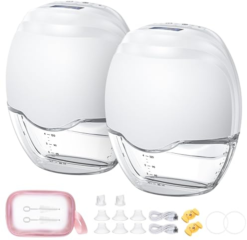 Sacaleches Eléctrico Portátil Manos Libres 3 Modos 12 Niveles | Sin BPA, Diseño Antifugas, Silencioso <40dB, Batería Recargable, Pantalla LED, Ideal Para Trabajo y Noche