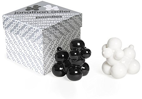 Jonathan Adler Poodles Salt & Pepper Shakers, Black and White