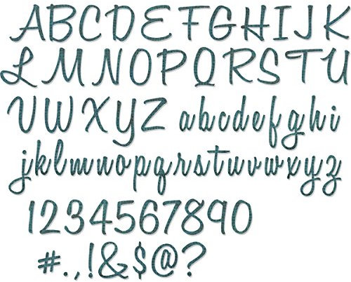 Sizzix 662228 Set di Fustelle Thinlits, 69 pz, Script maiuscolo e minuscolo (2.54cm) by Tim Holtz, Carbon Steel