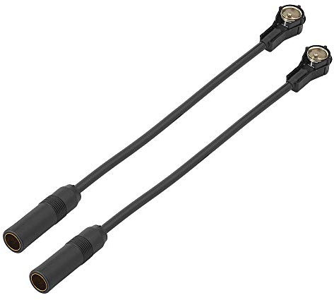Eightwood AM/FM Antenna Radio Antenna ISO DIN Autoradio Cavo treccia RG58 da 7.8 pollici 20cm 2 pezzi per Blaupunkt Beat TechniSat Pioneer Sony Kenwood Alpine
