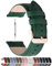 Fullmosa Cinturino 18mm Pelle per Orologi, Cinturino Orologio a Sgancio Rapido per Uomo Donna, Cinturini di Ricambio Smartwatch Compatible con Garmin Vivoactive 4S/ Forerunner 255S/265S, Verde
